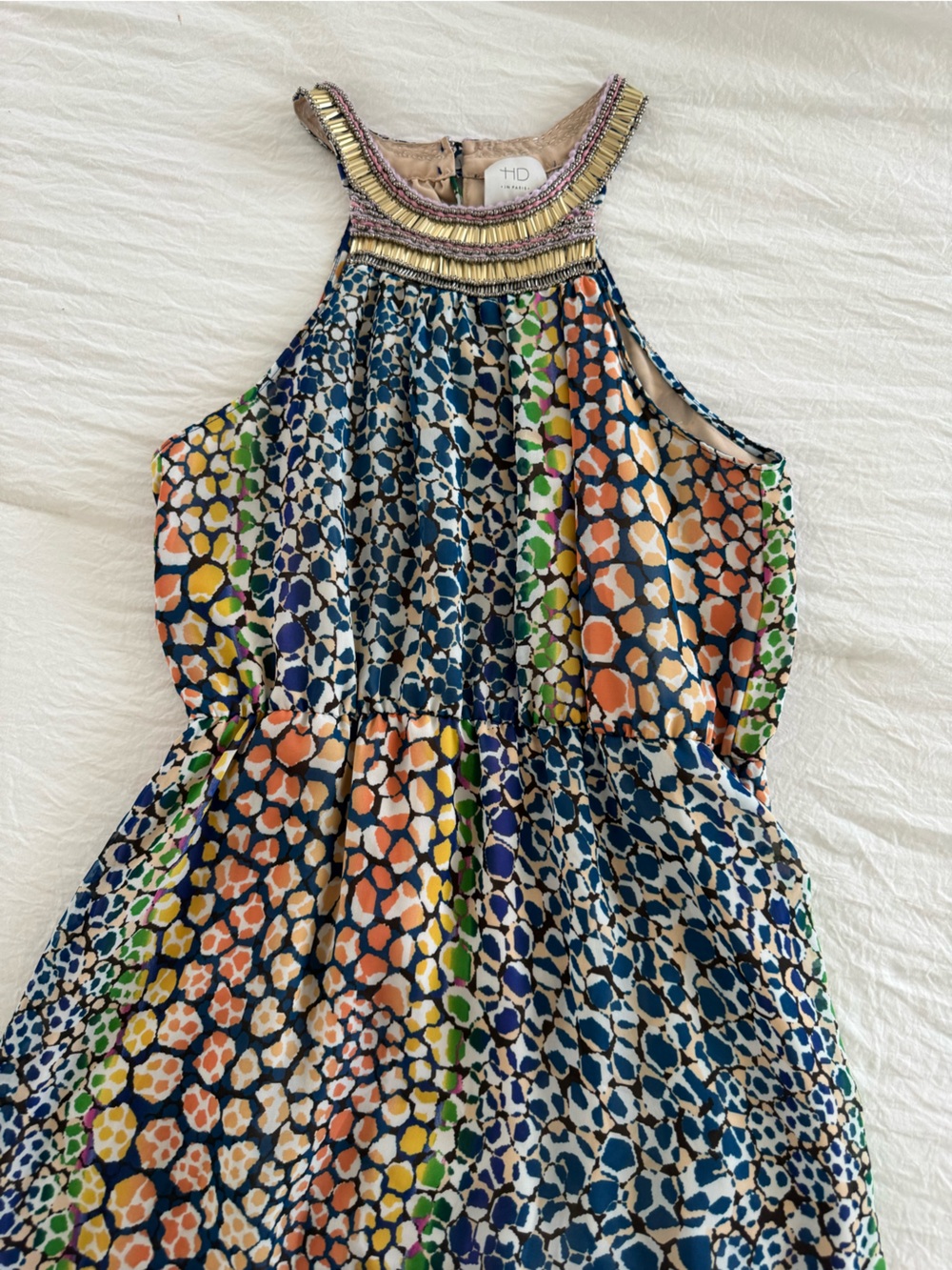 Anthropologie HD in Paris Mayacamas Beaded Halter Maxi Dress - Picture 4 of 13